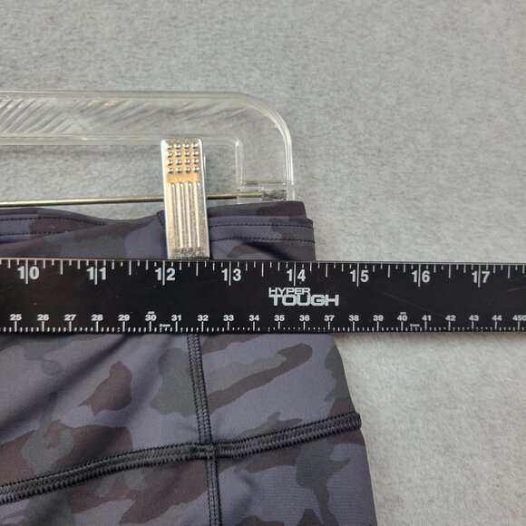 Lululemon Pants Womens 10 Black Camo Fast free Crop‎ Pocket Leggings Yoga Gym - Picture 7 of 13